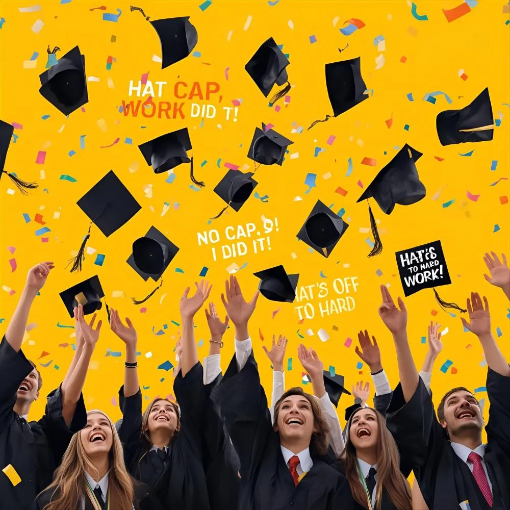 Smart & Punny Graduation Hat Quotes